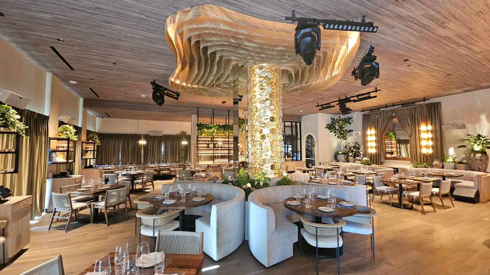 Premium restaurant lighting and audio